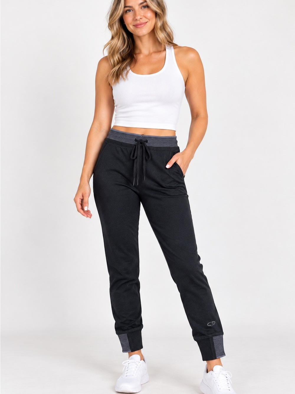 Champion Duo Dry Women’s Black Cotton Joggers Size Medium